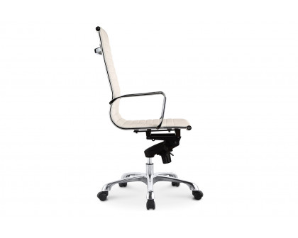 Moe's Studio Office Chair High Back - White