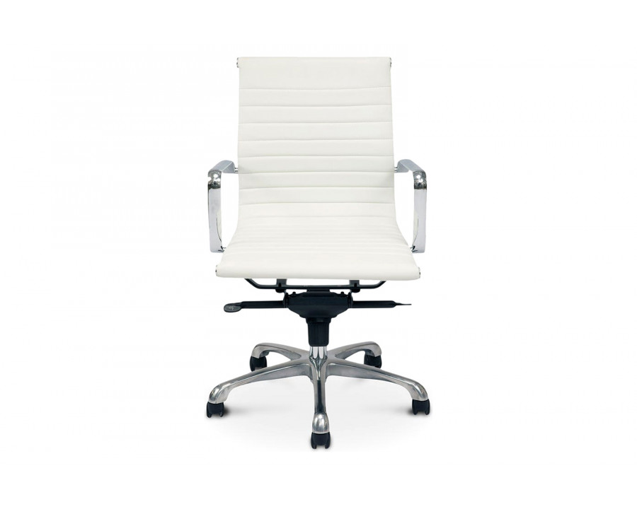 Moe's Studio Office Chair Low Back - White