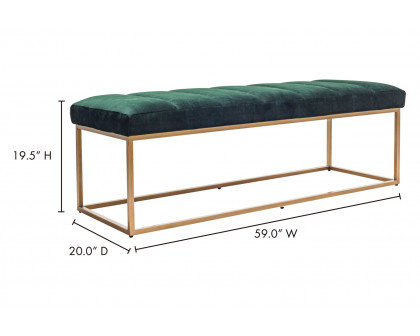 Moe's Katie Bench - Dark Green