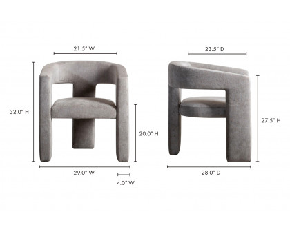 Moe's Elo Chair - Light Gray