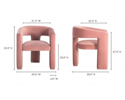 Moe's Elo Chair - Rosa Clay