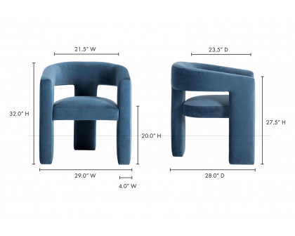 Moe's Elo Chair - Dusted Blue