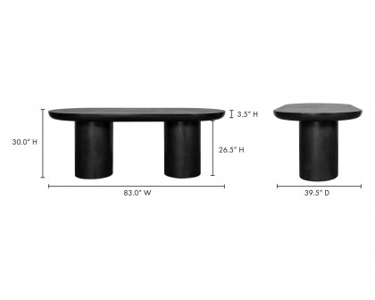 Moe's Rocca Oval Dining Table - Black