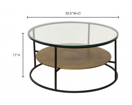 Moe's Callie Coffee Table - Brass