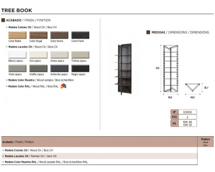 Nacher Tree Bookcase - Wood CH, Wood