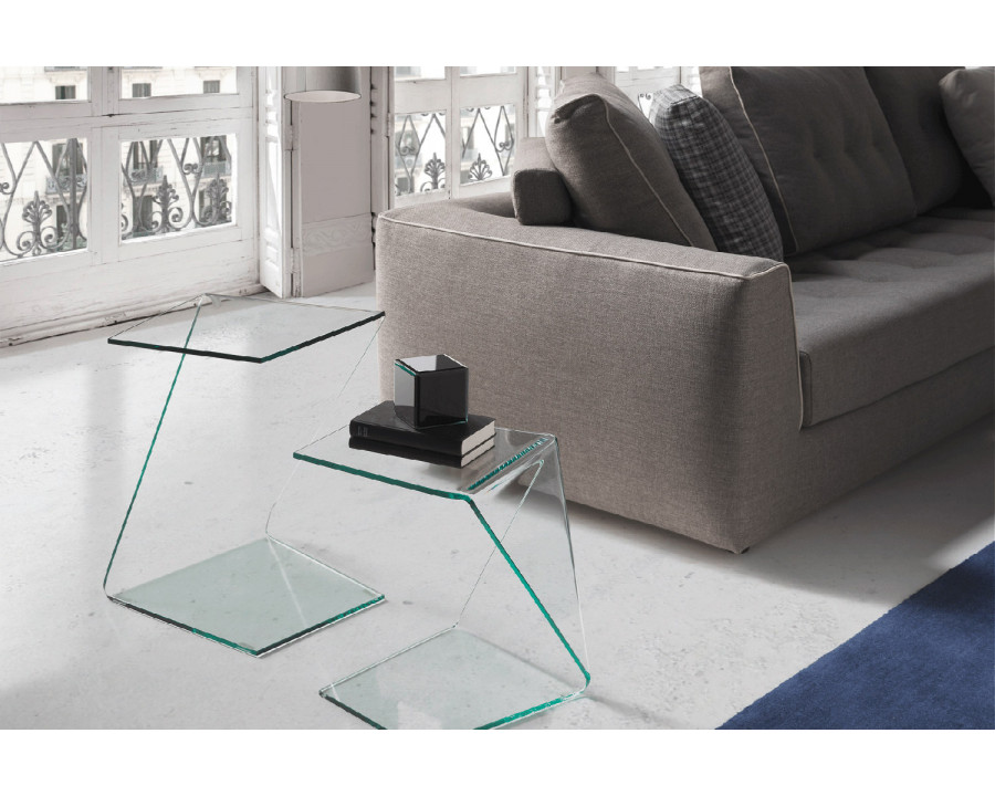 Nacher - Barman End Table Set in Glass