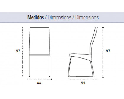 Nacher - Quatro Dining Chair in Metal Black CH Legs, Series A Upholstery