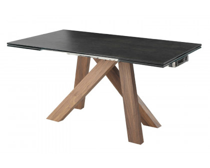 Nacher Tree Extendable Rectangular Dining Table - Painted CH Legs, Ceramic A Top