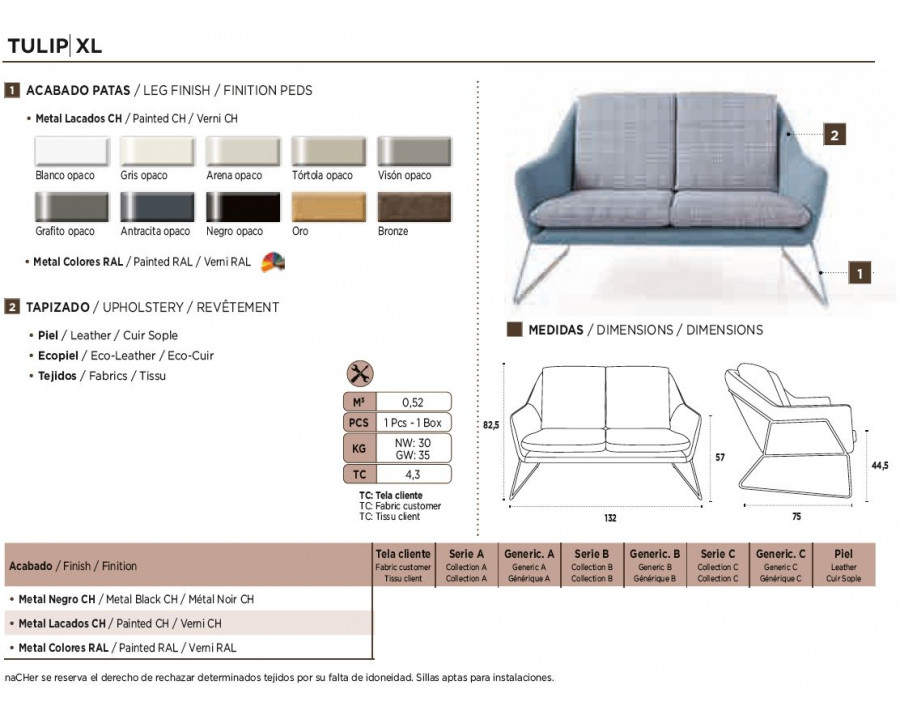 Nacher - Tulip XL Settee