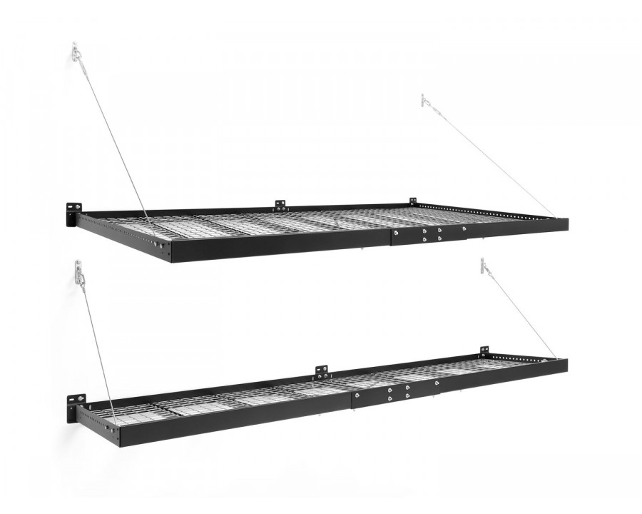 NewAge - Pro Series Black 4x8ft and 2x8ft Wall Mounted Shelf