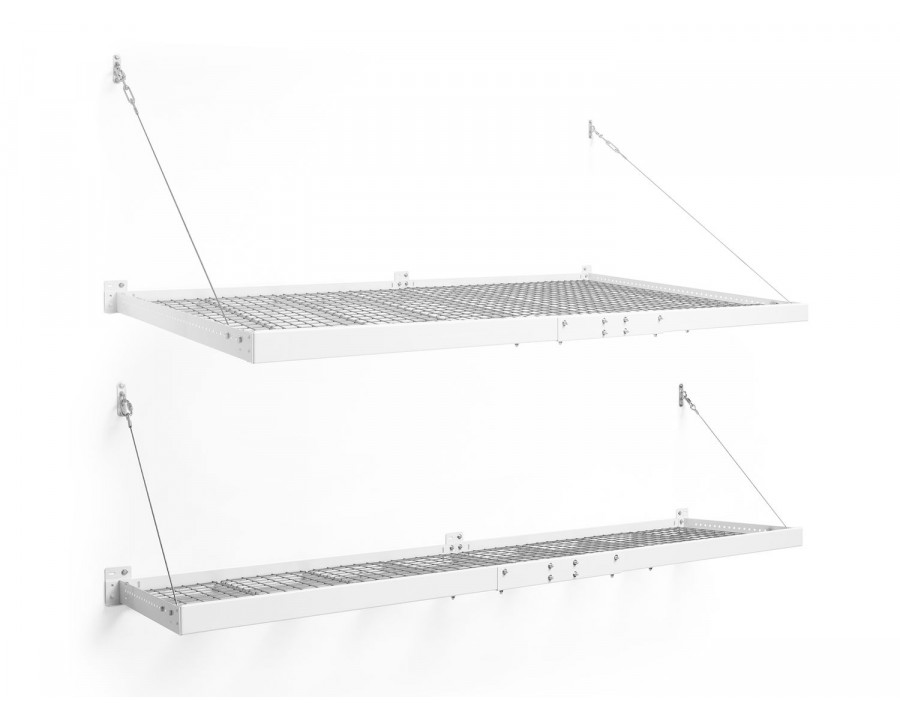 NewAge - Pro Series White 4x8ft and 2x8ft Wall Mounted Shelf