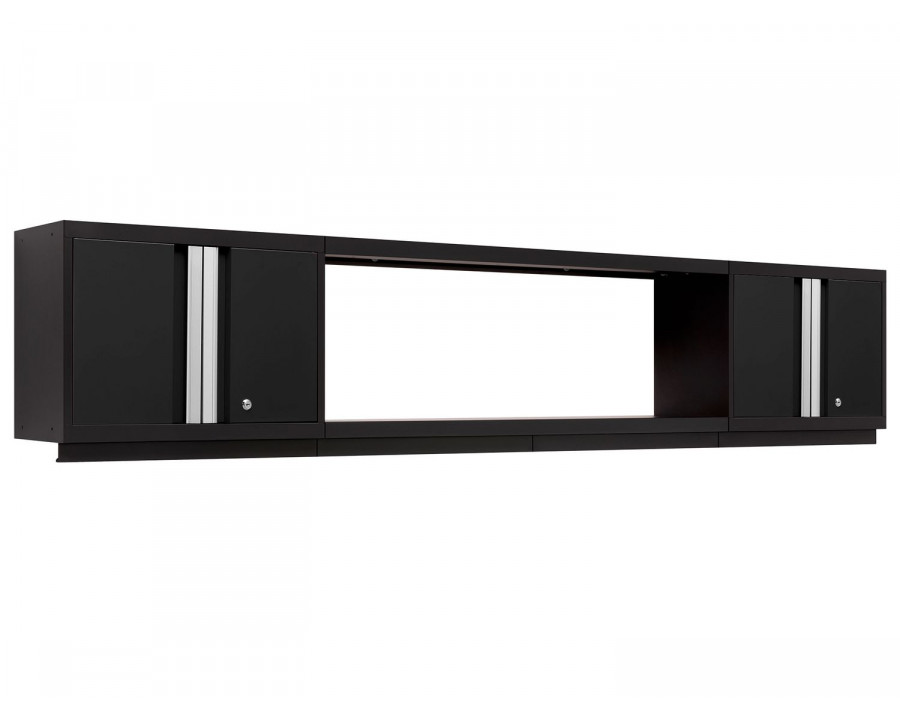 NewAge - Bold 3.0 Black 3 Piece Set (2xW, 48" Bold Series Integrated Display Shelf-Black)