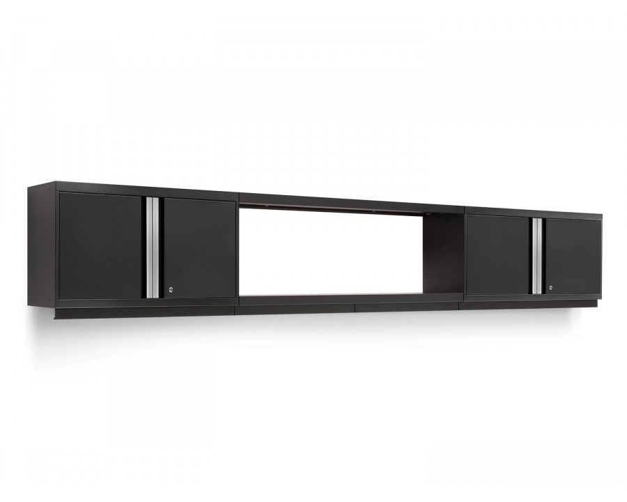 NewAge - Pro 3.0 Black 3 Piece Set (2x42" W, 56"Integrated Shelf-Black)