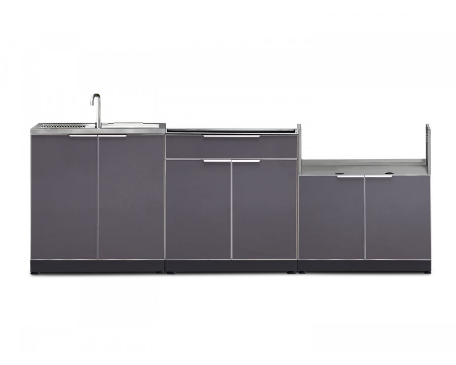 NewAge - Outdoor Kitchen Aluminum Slate Gray 3-Piece Modular Cabinet Set (65287)