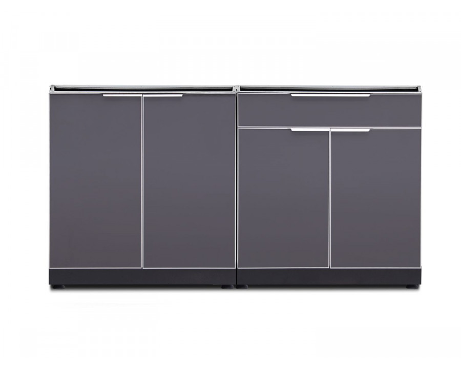 NewAge - Outdoor Kitchen Aluminum Slate Gray 2-Piece Modular Cabinet Set (65288)