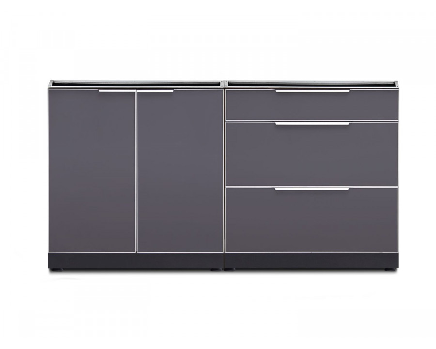 NewAge - Outdoor Kitchen Aluminum Slate Gray 2-Piece Modular Cabinet Set (65311)