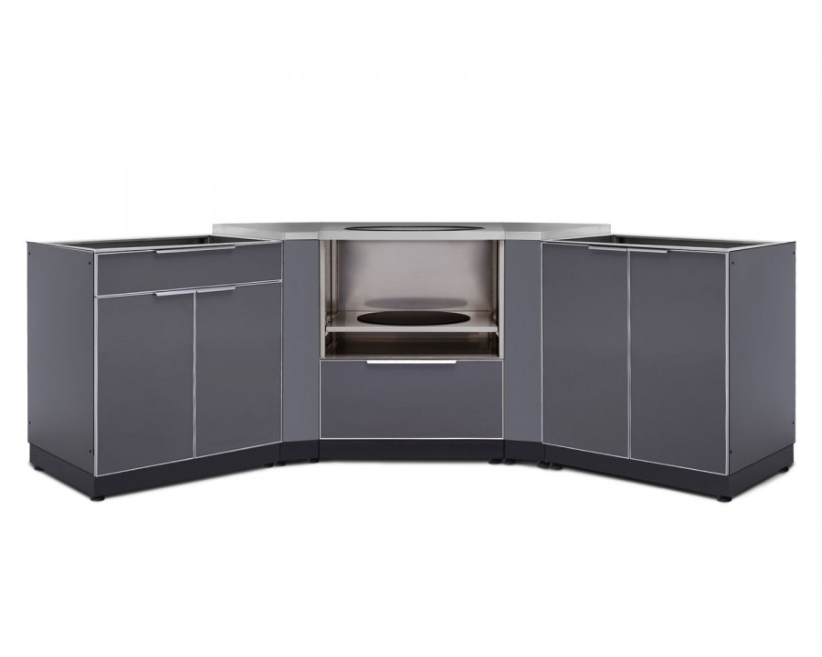 NewAge - Outdoor Kitchen Aluminum Slate Gray 4-Piece Modular Cabinet Set (65378)