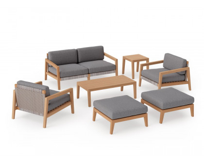 NewAge - Lakeside 6 Seater Chat Set with Coffee Table and Side Table