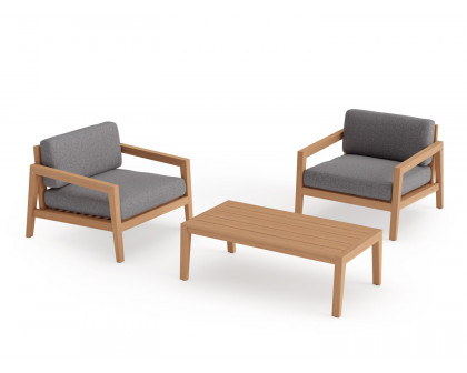 NewAge - Rhodes 3 Piece Chat Set with Coffee Table