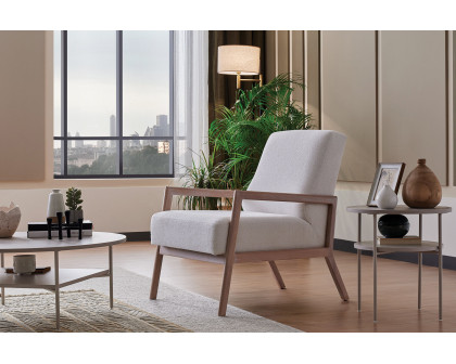 Nova - Basel White Boucle Armchair