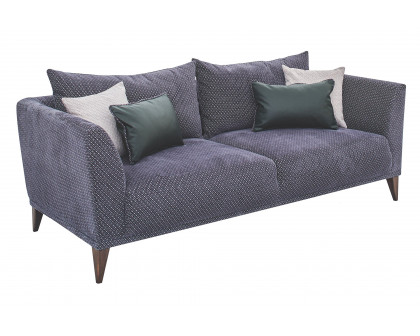 Nova - Gravity Plus Gray 3-Seater Sofa with Walnut Legs