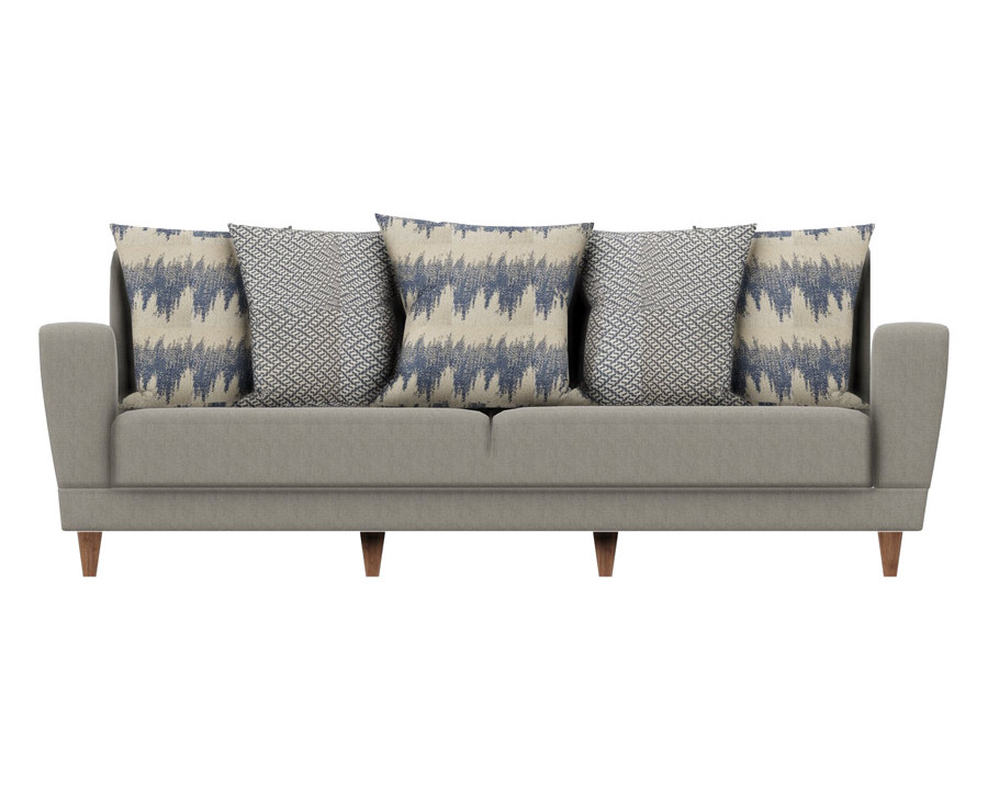 Nova - Dolce Padua Cream/Blue 3-Seater Sofa Bed