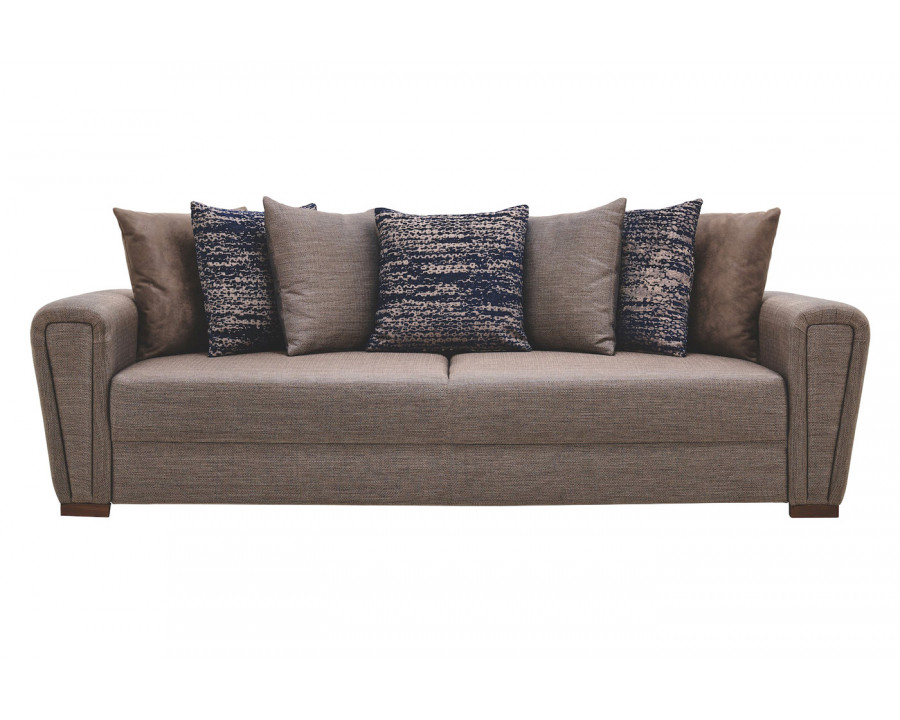 Nova - Brera Brown/Blue 3-Seater Sofa Bed with Storage