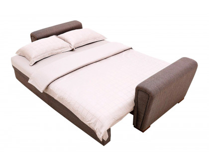 Nova - Brera Brown/Blue 3-Seater Sofa Bed with Storage