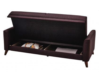 Nova Alto 3-Seater Sofa Bed with Storage - Brown