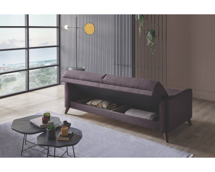 Nova Alto 3-Seater Sofa Bed with Storage - Brown