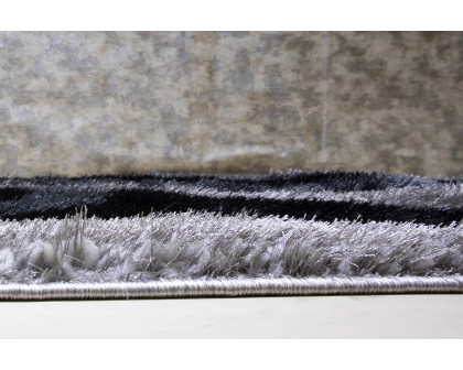 Nova 3D555 Shaggy Area Rug - Gray