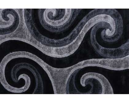 Nova 3D555 Shaggy Area Rug - Gray