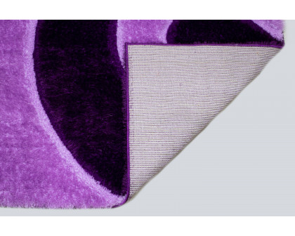 Nova - 3D666 Shaggy Area Rug in Purple