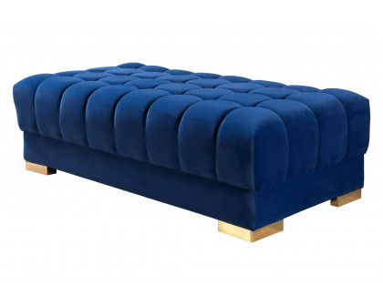 Nova Ariana Velvet Double Chaise Sectional - Blue