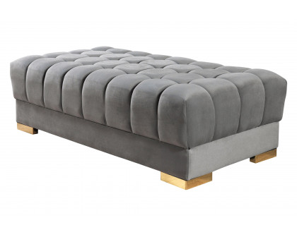 Nova Ariana Velvet Double Chaise Sectional - Gray