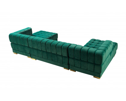 Nova - Ariana Green Velvet Double Chaise 138" Sectional