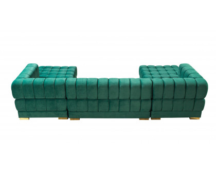 Nova - Ariana Green Velvet Double Chaise 138" Sectional