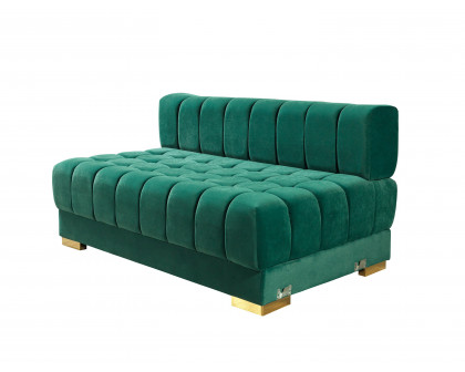 Nova - Ariana Green Velvet Double Chaise 138" Sectional