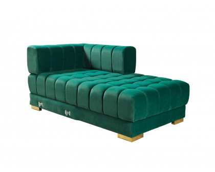 Nova - Ariana Green Velvet Double Chaise 138" Sectional