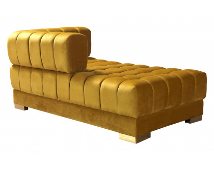 Nova Ariana Velvet Double Chaise Sectional - Mustard