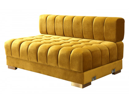 Nova Ariana Velvet Double Chaise Sectional - Mustard