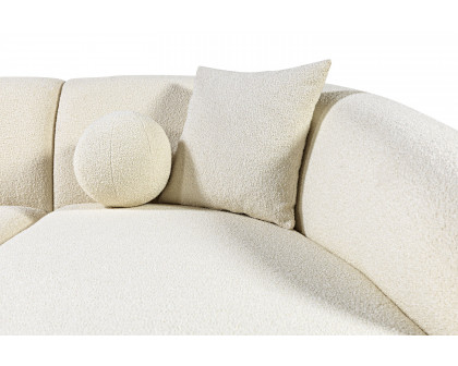 Nova - Bella Ivory Boucle Sectional in Right Arm Facing