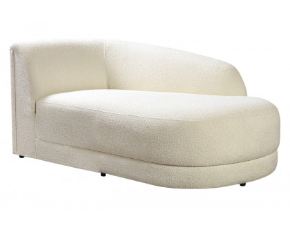 Nova - Bella Ivory Boucle Sectional in Right Arm Facing