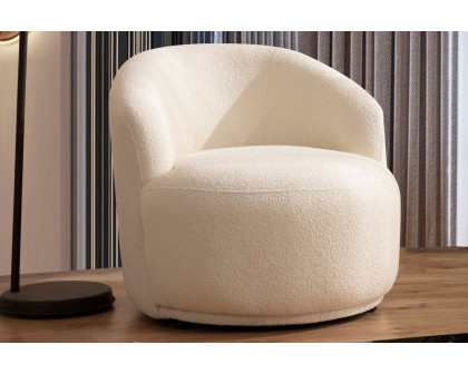 Nova - Bonita Ivory Boucle Accent Chair