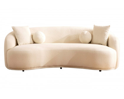 Nova - Bonita Ivory Boucle Loveseat