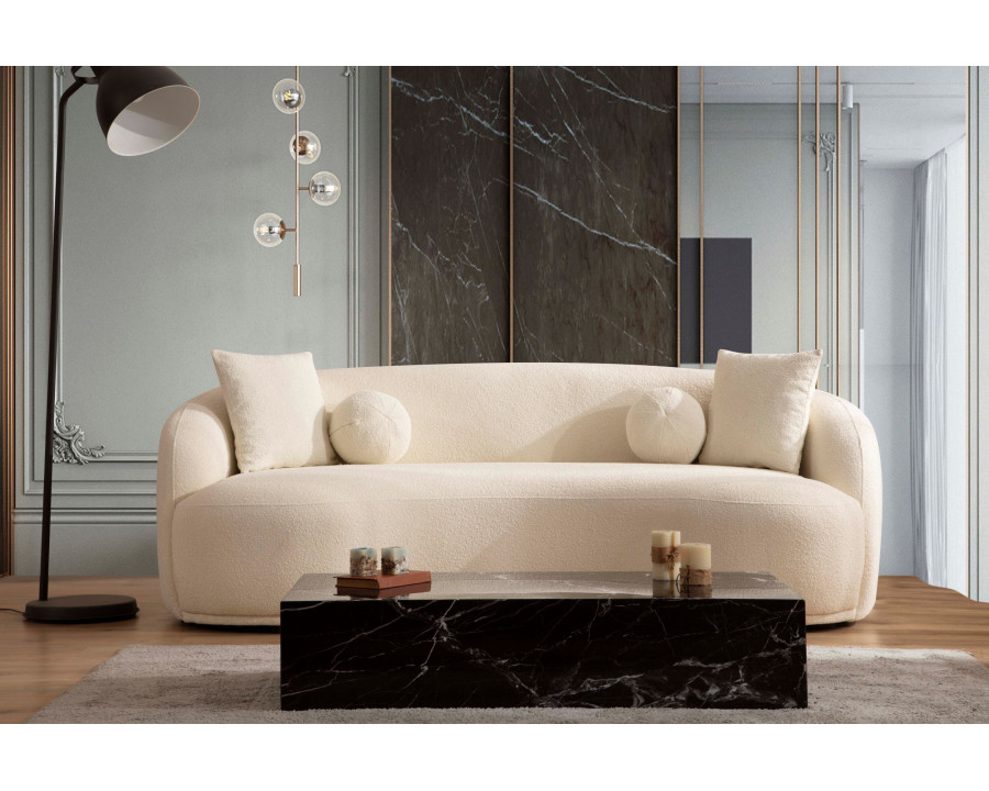 Nova - Bonita Ivory Boucle Sofa