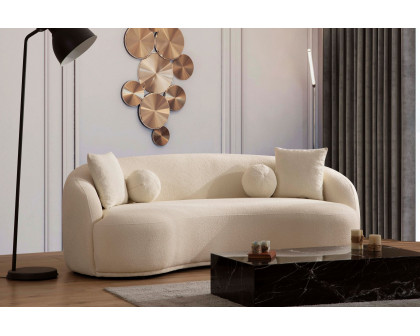 Nova - Bonita Ivory Boucle Sofa