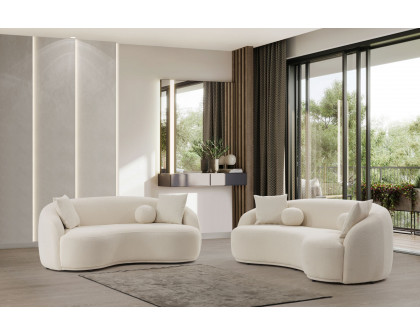 Nova - Bonita Ivory Boucle Sofa & Loveseat