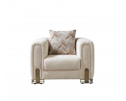 Nova Brenda Ivory Boucle Chair