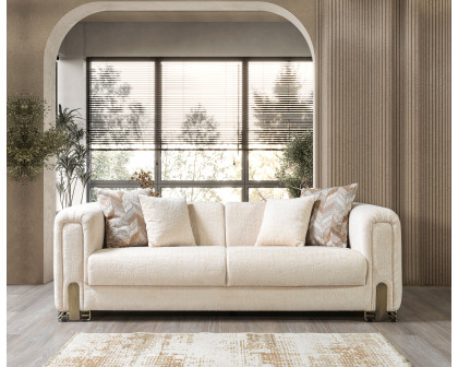 Nova Brenda Ivory Boucle Sofa 93" & Loveseat 71"